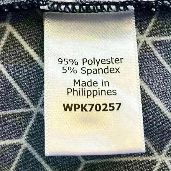 41 Hawthorn Dress Navy Women’s 1X Faux Wrap Midi Geometric Design - Picture 8 of 9